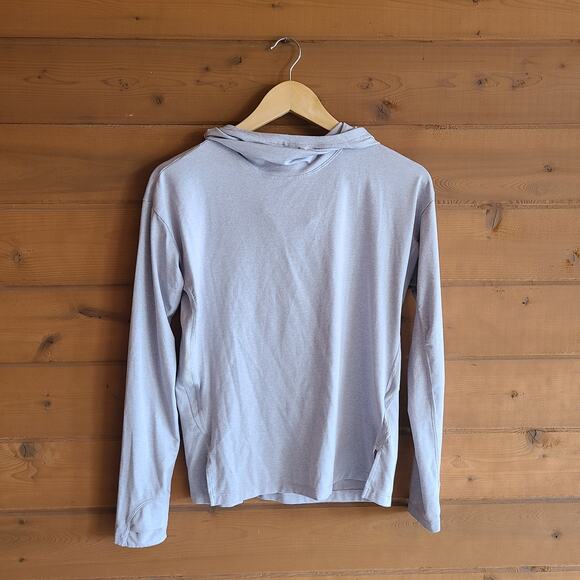 Athleta Uptempo Hoodie Sweatshirt Light Norwegian Gray XS Long Sleeve Top Shirt - Picture 2 of 6